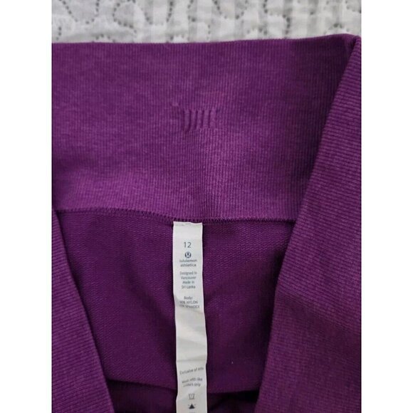 Lululemon In The Flow Crop Heathered Berry 12 - Picture 3 of 3